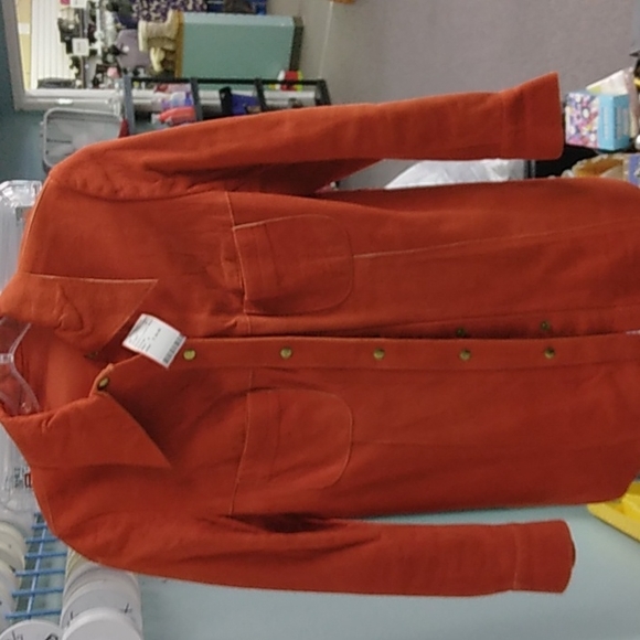 Orange leather Shaket Vintage - Picture 8 of 8